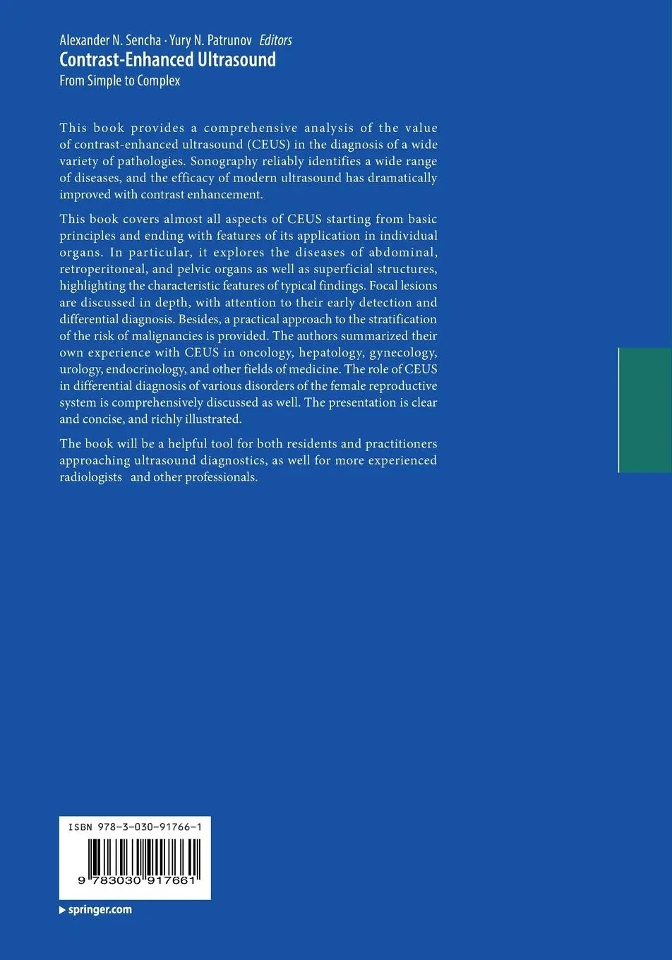Rückseite: 9783030917661 | Contrast-Enhanced Ultrasound | From Simple to Complex | Taschenbuch
