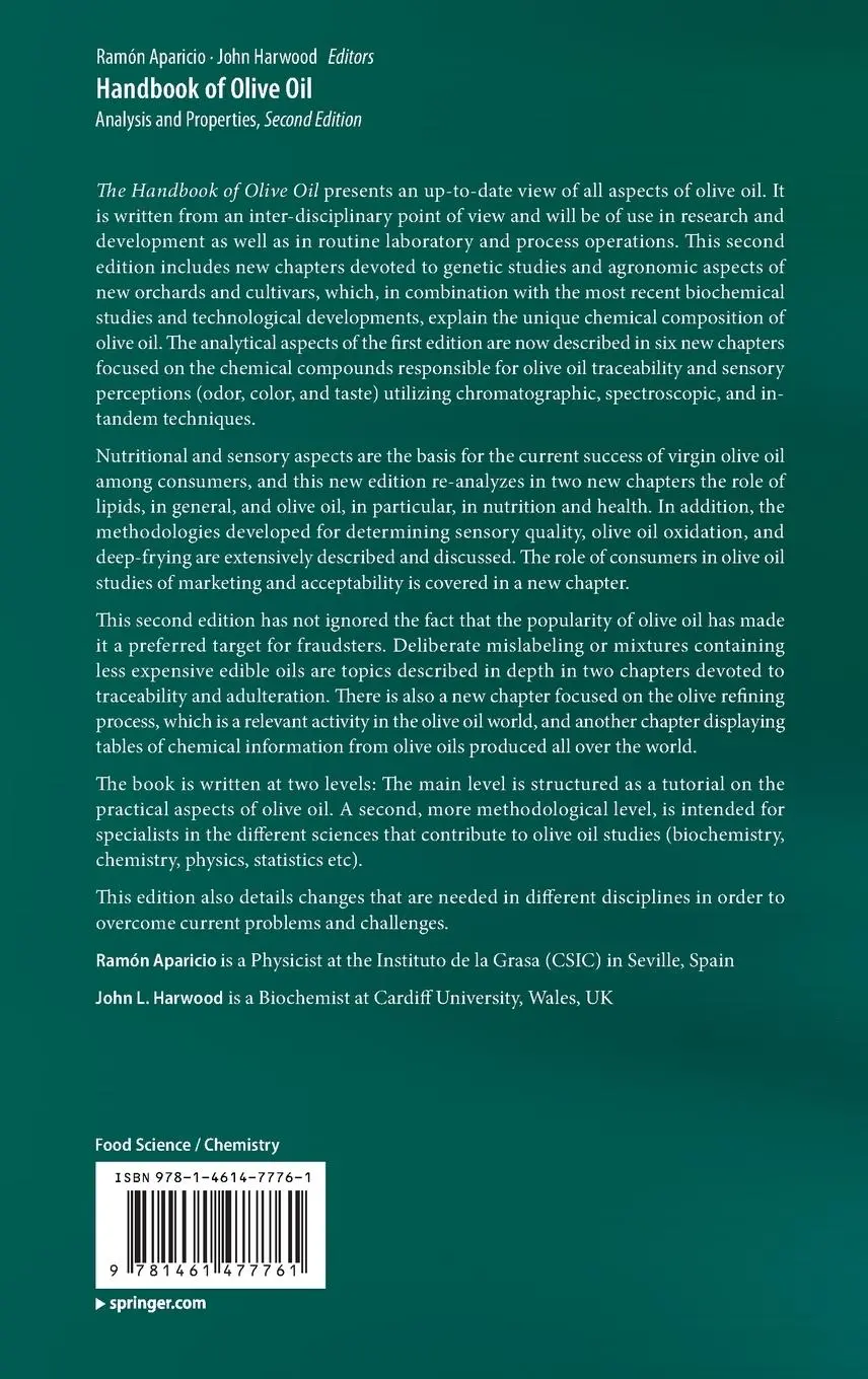 Rückseite: 9781461477761 | Handbook of Olive Oil | Analysis and Properties | John Harwood (u. a.)