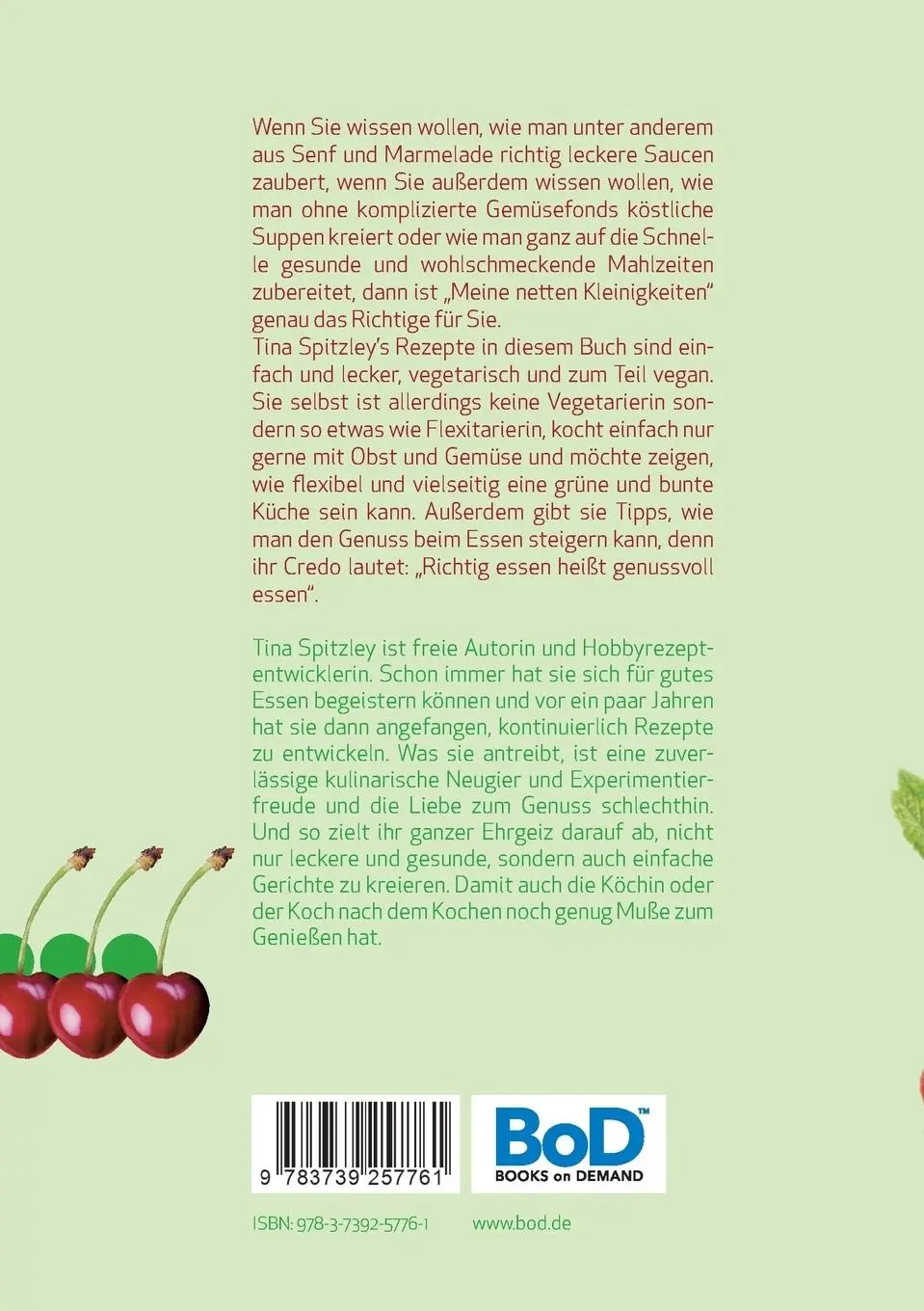 Rückseite: 9783739257761 | Meine netten Kleinigkeiten | Tina Spitzley | Taschenbuch | 116 S.