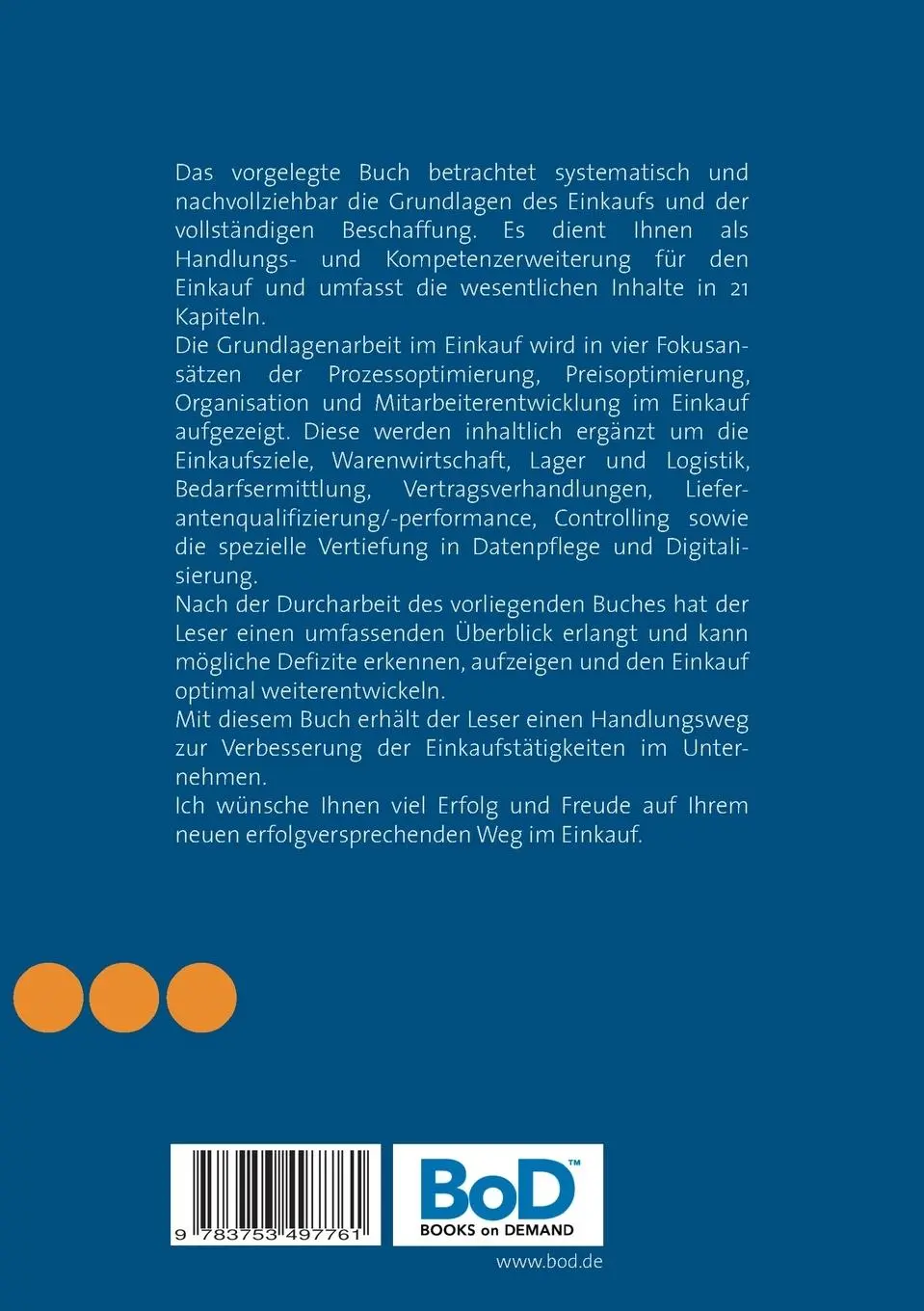 Rückseite: 9783753497761 | Grundlagen des Einkaufs | Lutz Schwalbach | Taschenbuch | Paperback