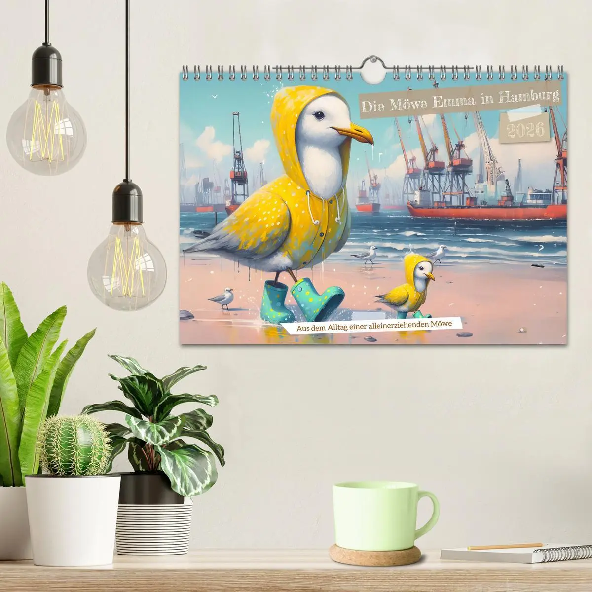 Bild: 9783457307861 | Die Möwe Emma in Hamburg (Wandkalender 2026 DIN A4 quer), CALVENDO...