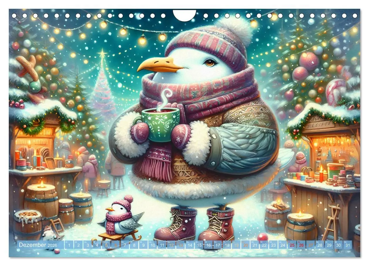 Bild: 9783457307861 | Die Möwe Emma in Hamburg (Wandkalender 2026 DIN A4 quer), CALVENDO...