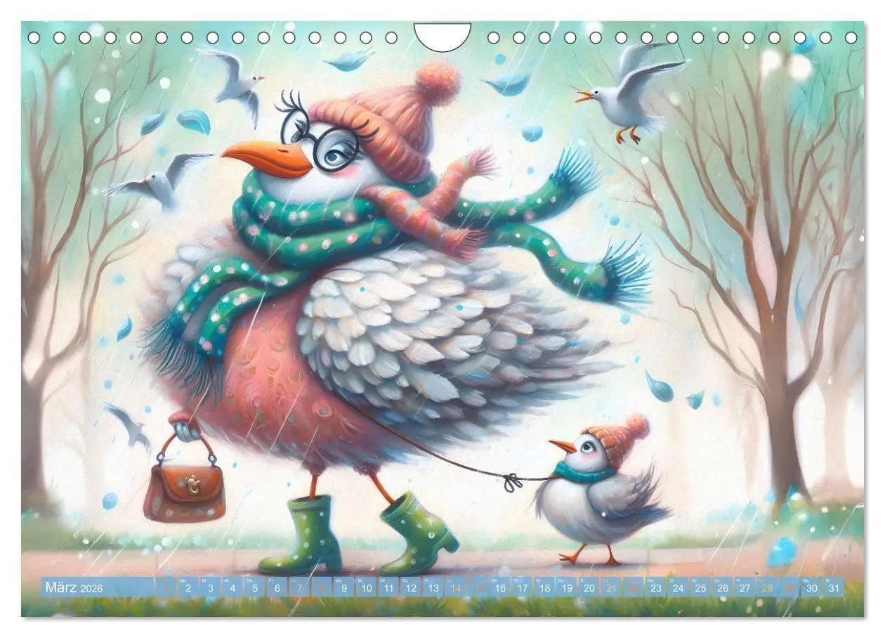Bild: 9783457307861 | Die Möwe Emma in Hamburg (Wandkalender 2026 DIN A4 quer), CALVENDO...