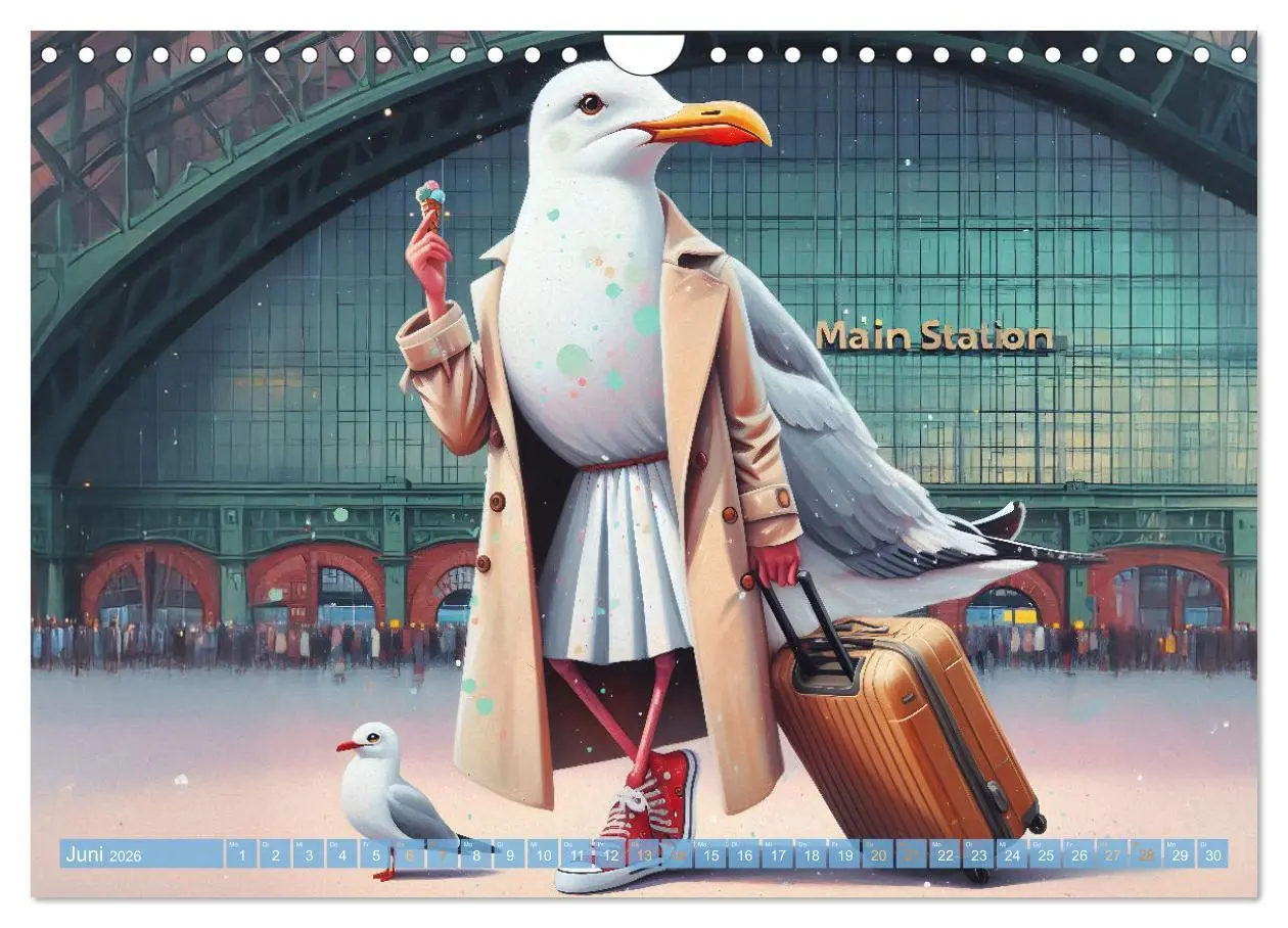 Bild: 9783457307861 | Die Möwe Emma in Hamburg (Wandkalender 2026 DIN A4 quer), CALVENDO...