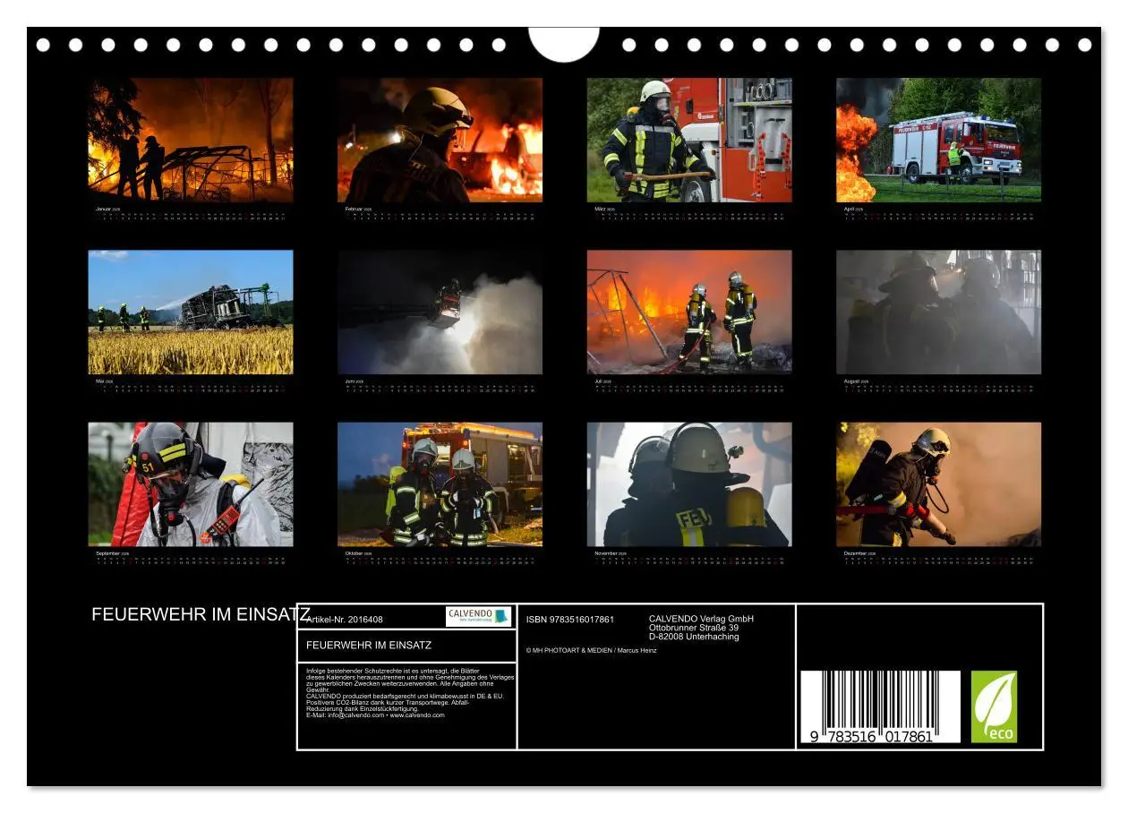 Bild: 9783516017861 | FEUERWEHR IM EINSATZ (Wandkalender 2026 DIN A4 quer), CALVENDO...