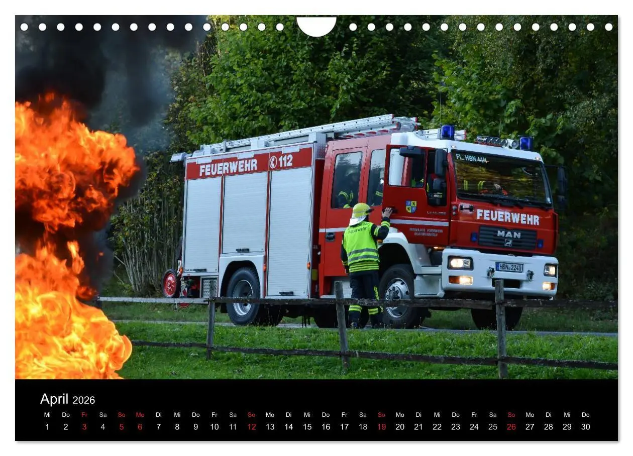 Bild: 9783516017861 | FEUERWEHR IM EINSATZ (Wandkalender 2026 DIN A4 quer), CALVENDO...
