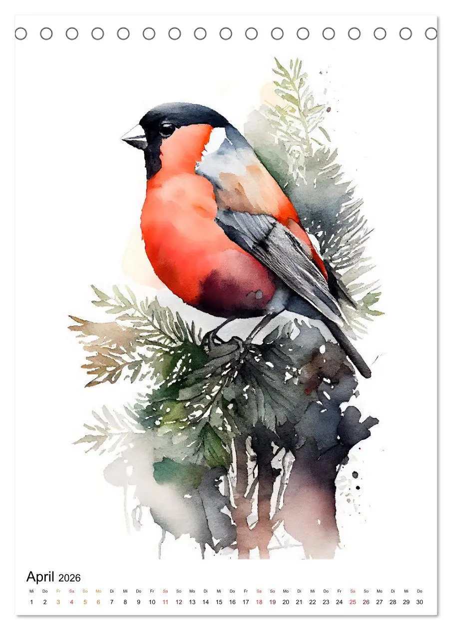 Bild: 9783516327861 | Waldtiere in Aquarell - Heimische Tierarten (Tischkalender 2026 DIN...