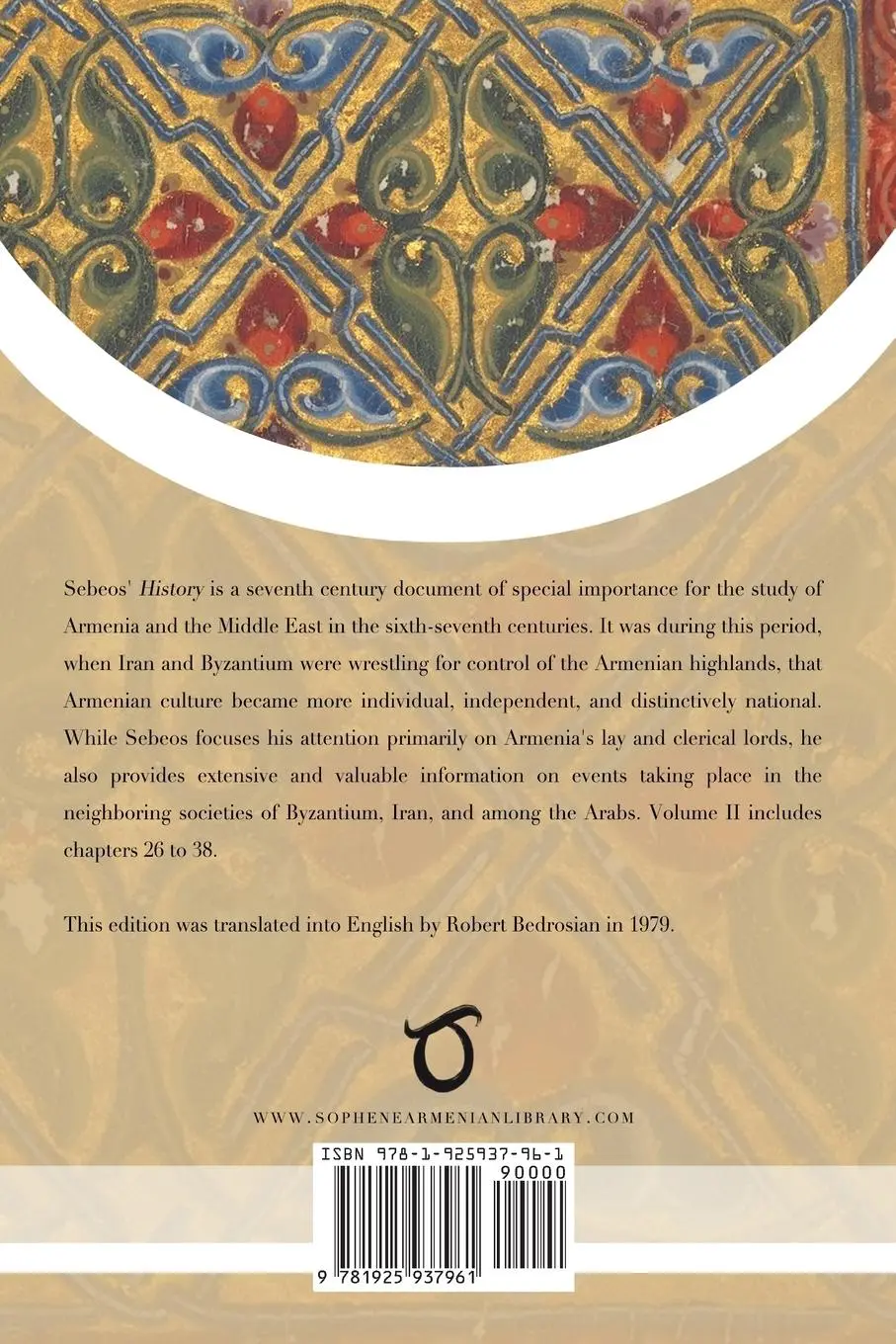 Rückseite: 9781925937961 | Sebeos' History | Volume 2 | Sebeos | Taschenbuch | Englisch | 2023