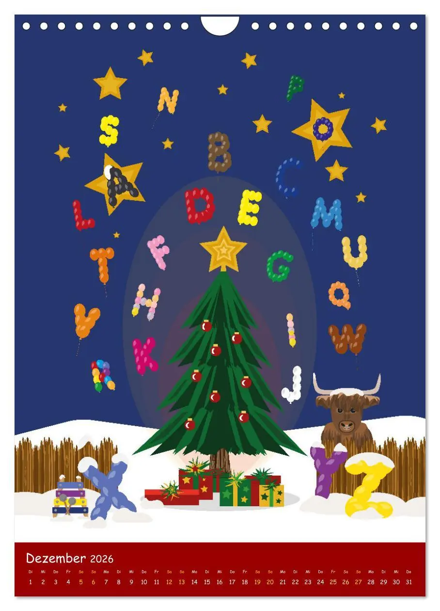 Bild: 9783516317961 | Luftiges Jahreszeiten-Abc (Wandkalender 2026 DIN A4 hoch), CALVENDO...