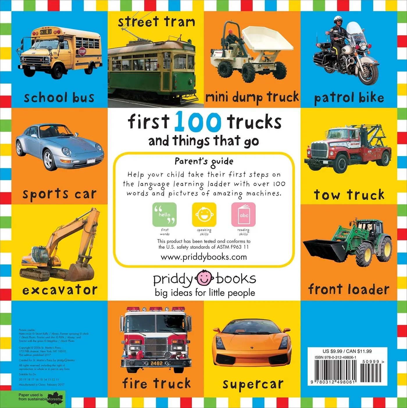 Rückseite: 9780312498061 | Big Board First 100 Trucks and Things That Go | Roger Priddy | Buch