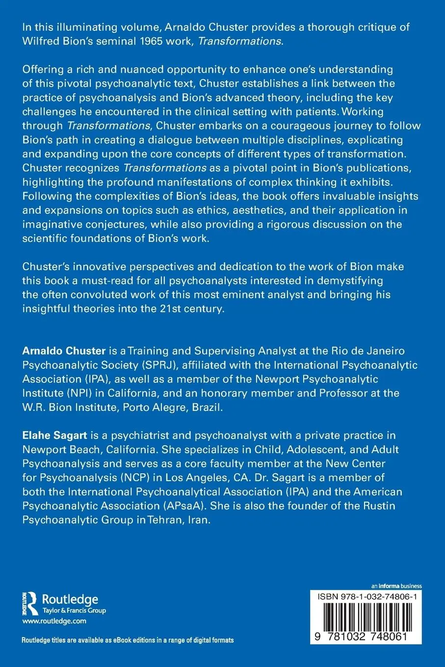 Rückseite: 9781032748061 | Bion's Transformations Revisited and Expanded | Arnaldo Chuster | Buch