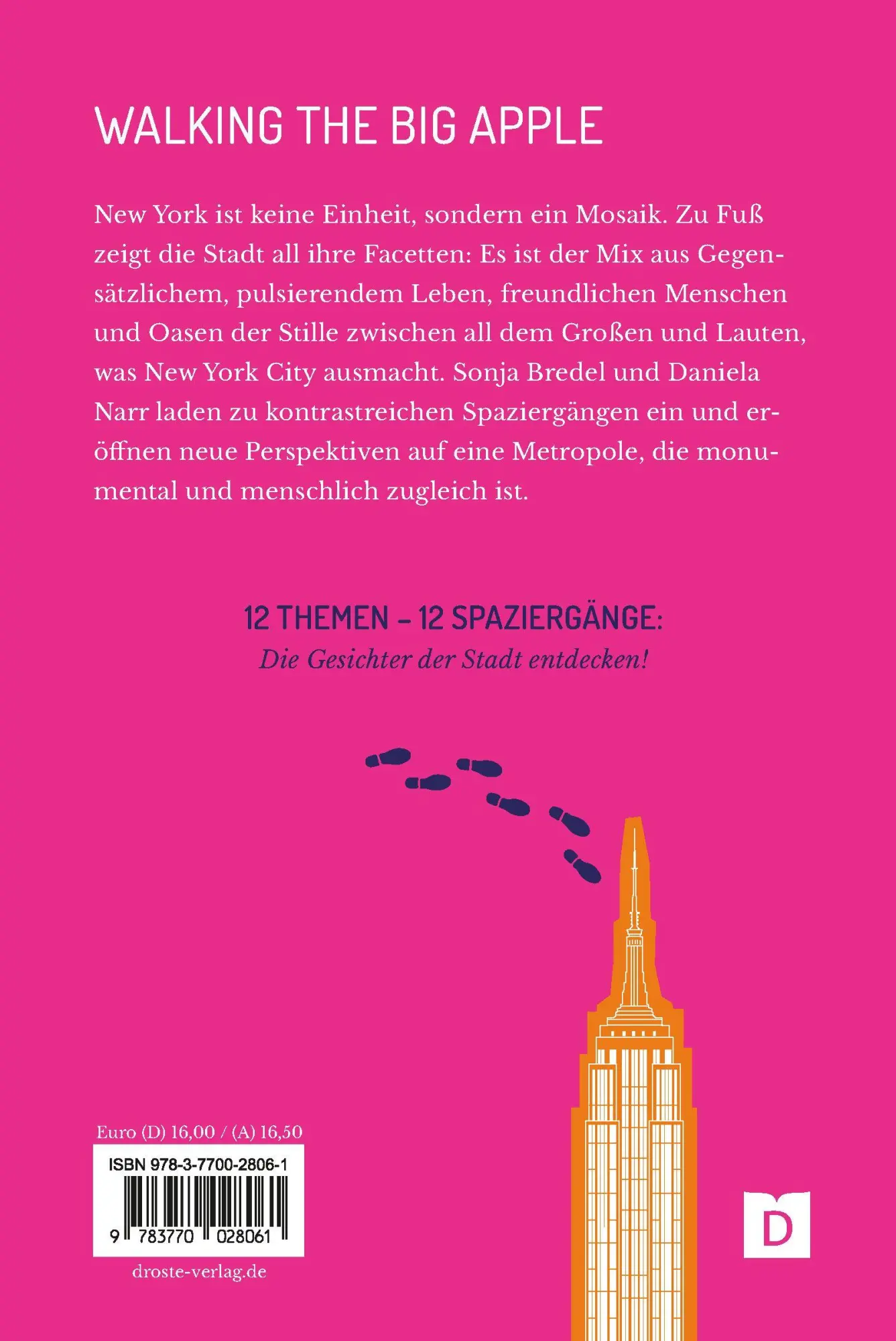 Rückseite: 9783770028061 | Zu Fuß durch New York | Sonja Bredel (u. a.) | Taschenbuch | 168 S.