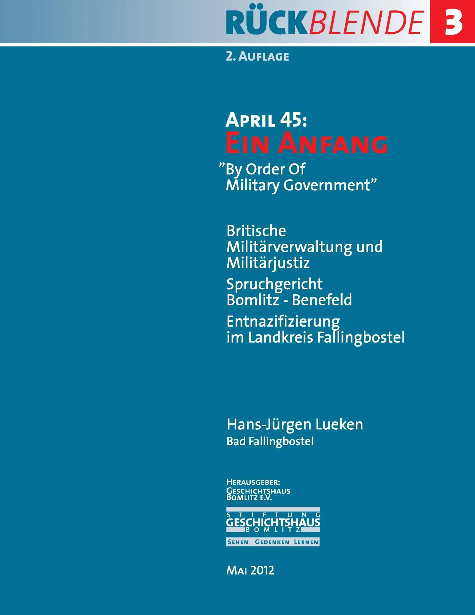 Cover: 9783844828061 | Rückblende 3 | Hans-Jürgen Lueken | Taschenbuch | 192 S. | Deutsch