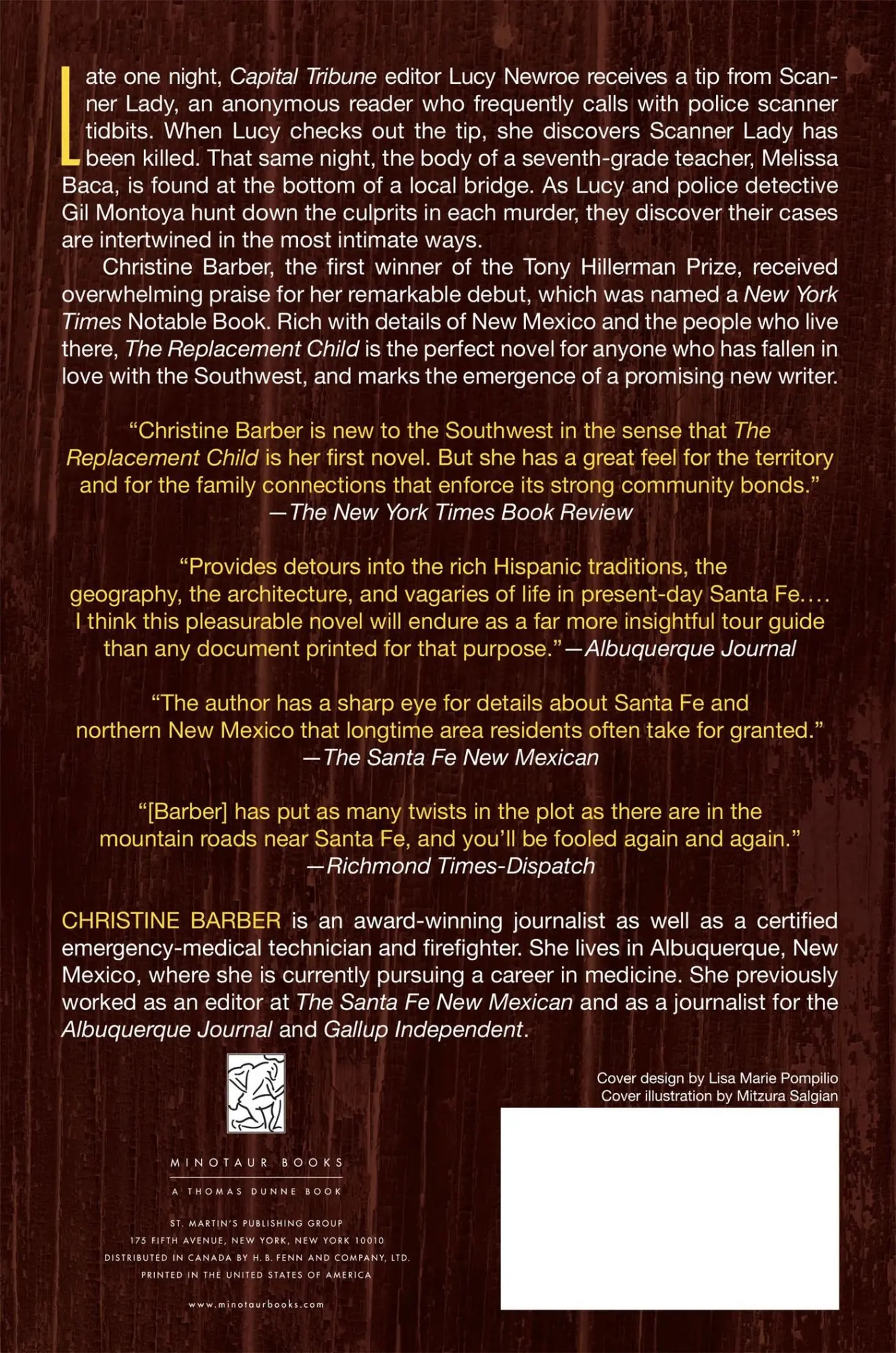 Rückseite: 9780312628161 | The Replacement Child | A Mystery | Christine Barber | Taschenbuch