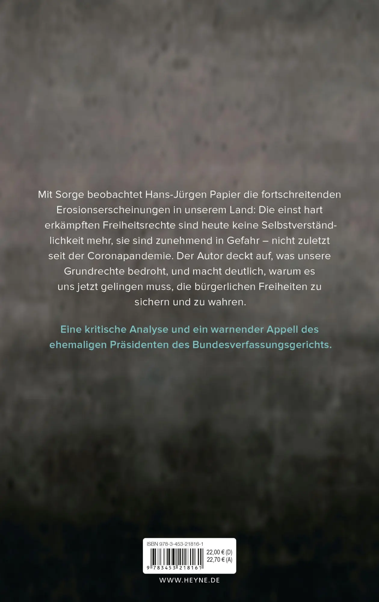 Bild: 9783453218161 | Freiheit in Gefahr | Hans-Jürgen Papier | Buch | 288 S. | Deutsch