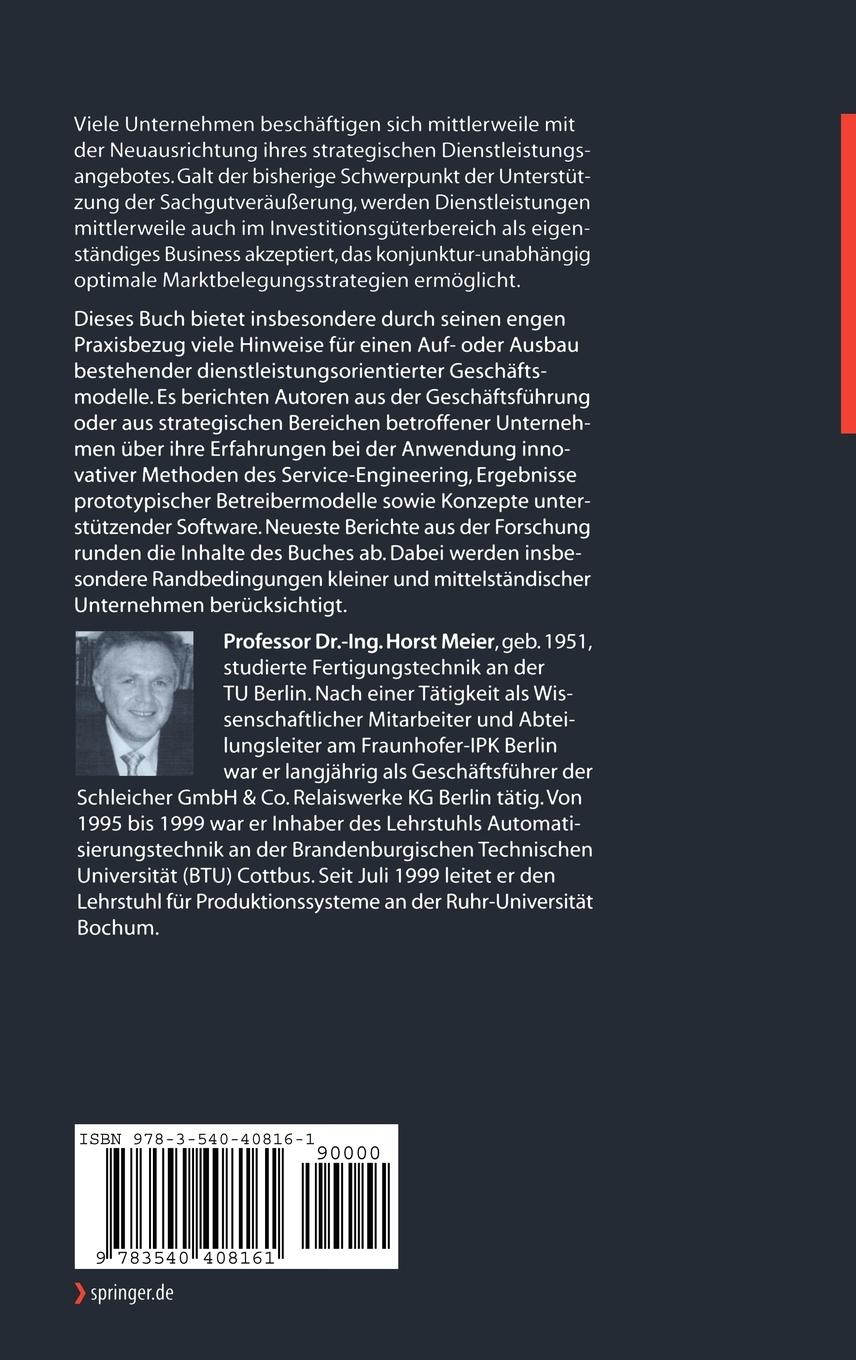 Rückseite: 9783540408161 | Dienstleistungsorientierte Geschäftsmodelle im Maschinen- und...
