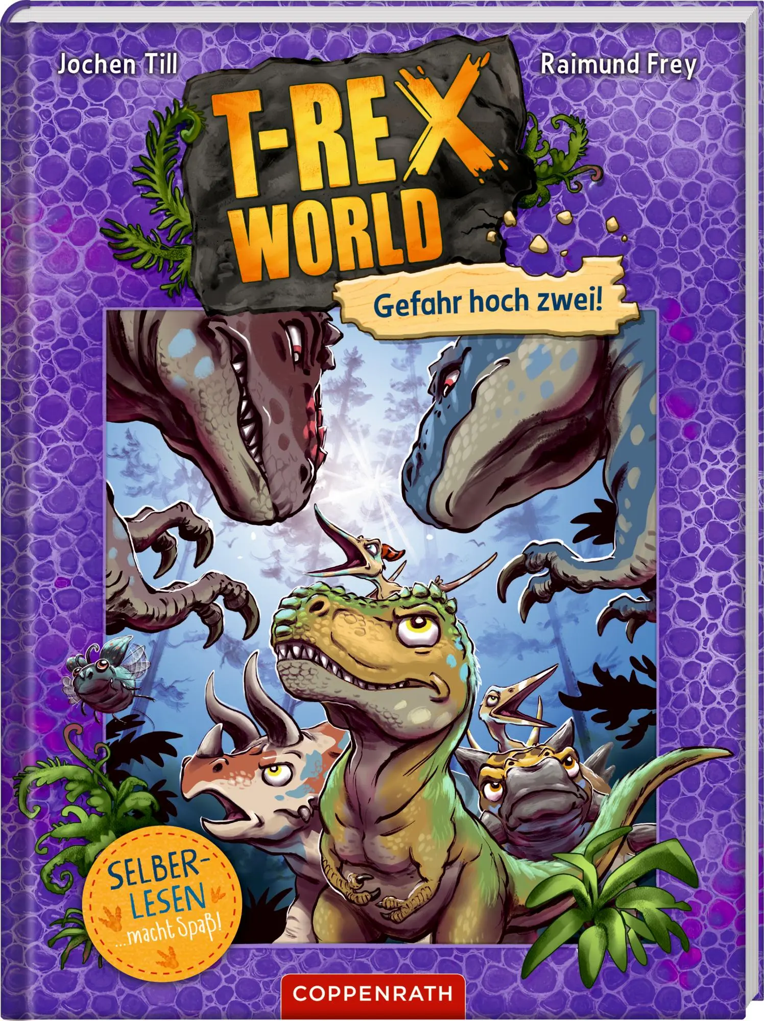 Cover: 9783649648161 | T-Rex World (Leseanfänger, Bd. 4) | Gefahr hoch zwei! | Jochen Till
