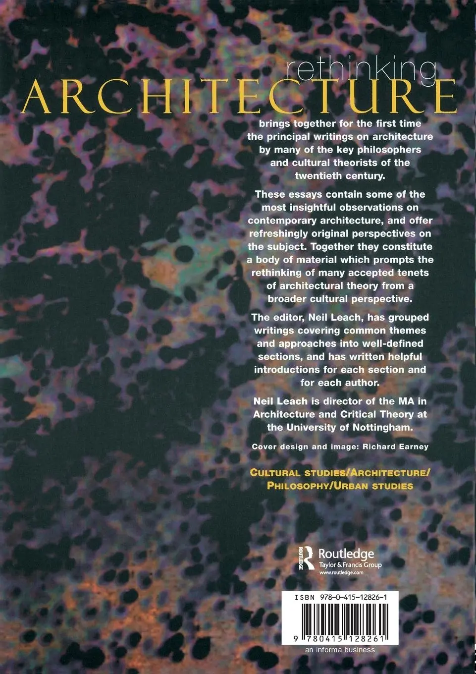 Rückseite: 9780415128261 | Rethinking Architecture | A Reader in Cultural Theory | Neil Leach