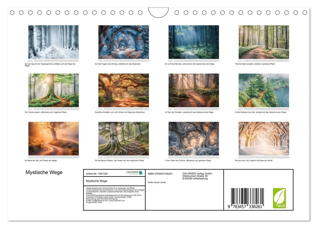 Bild: 9783457338261 | Mystische Wege (Wandkalender 2026 DIN A4 quer), CALVENDO...