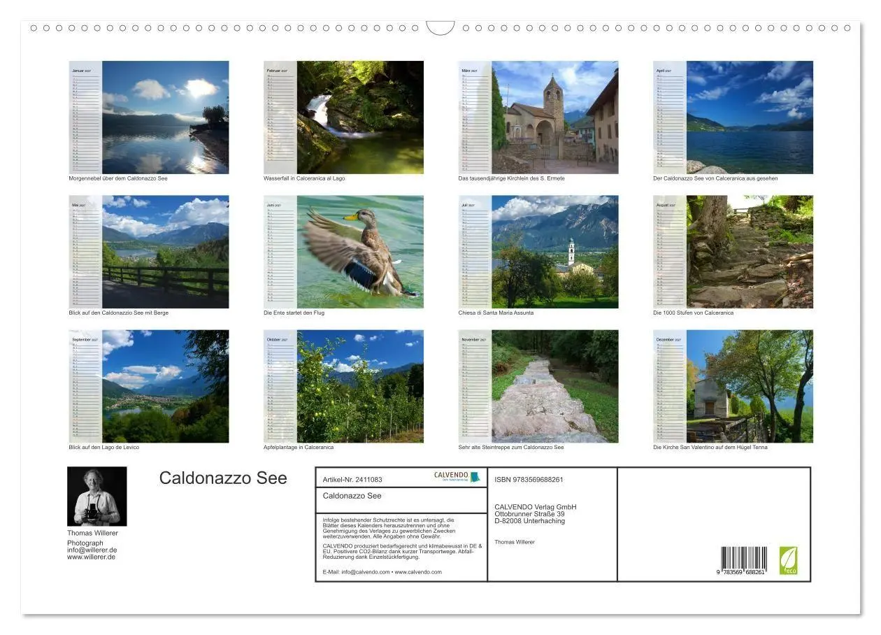 Bild: 9783569688261 | Caldonazzo See (Wandkalender 2027 DIN A2 quer), CALVENDO...