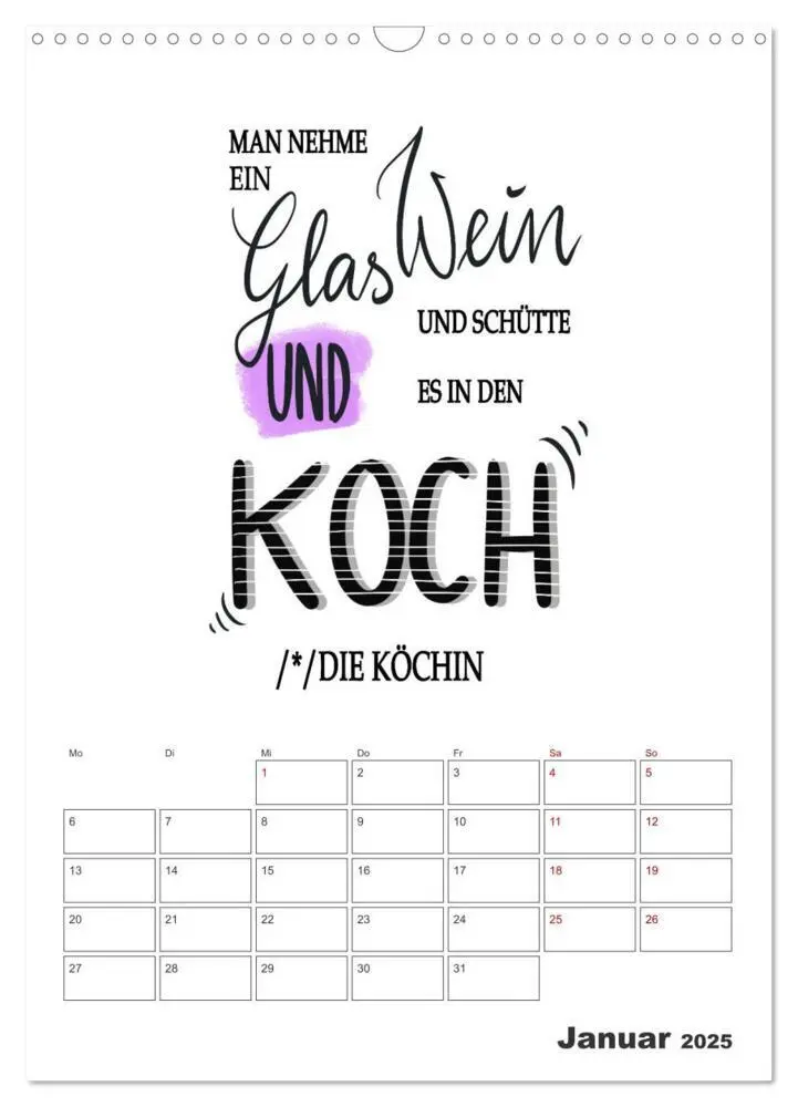 Bild: 9783435858361 | Sprüche für die Küche. Mit Jahresplaner (Wandkalender 2025 DIN A3...