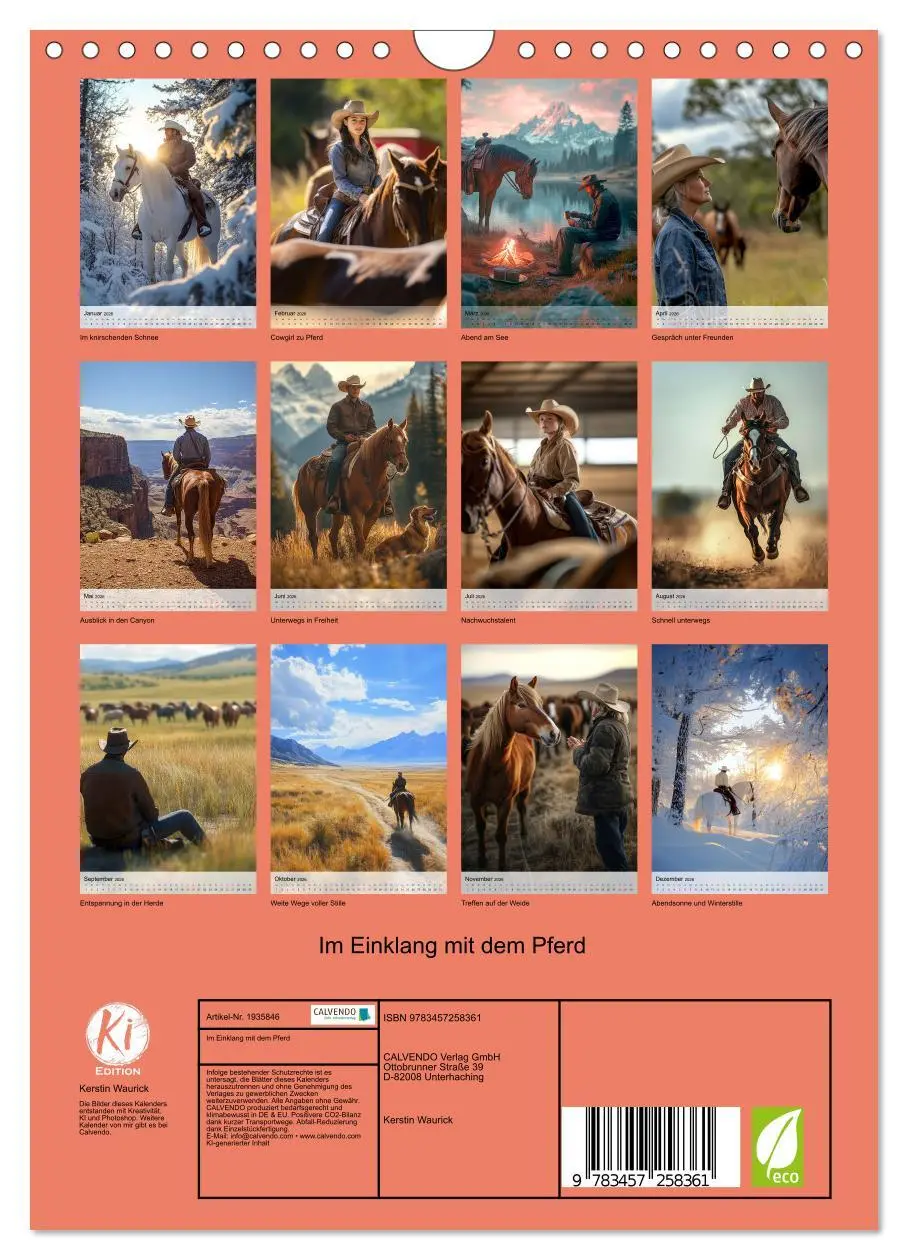 Bild: 9783457258361 | Im Einklang mit dem Pferd (Wandkalender 2026 DIN A4 hoch), CALVENDO...