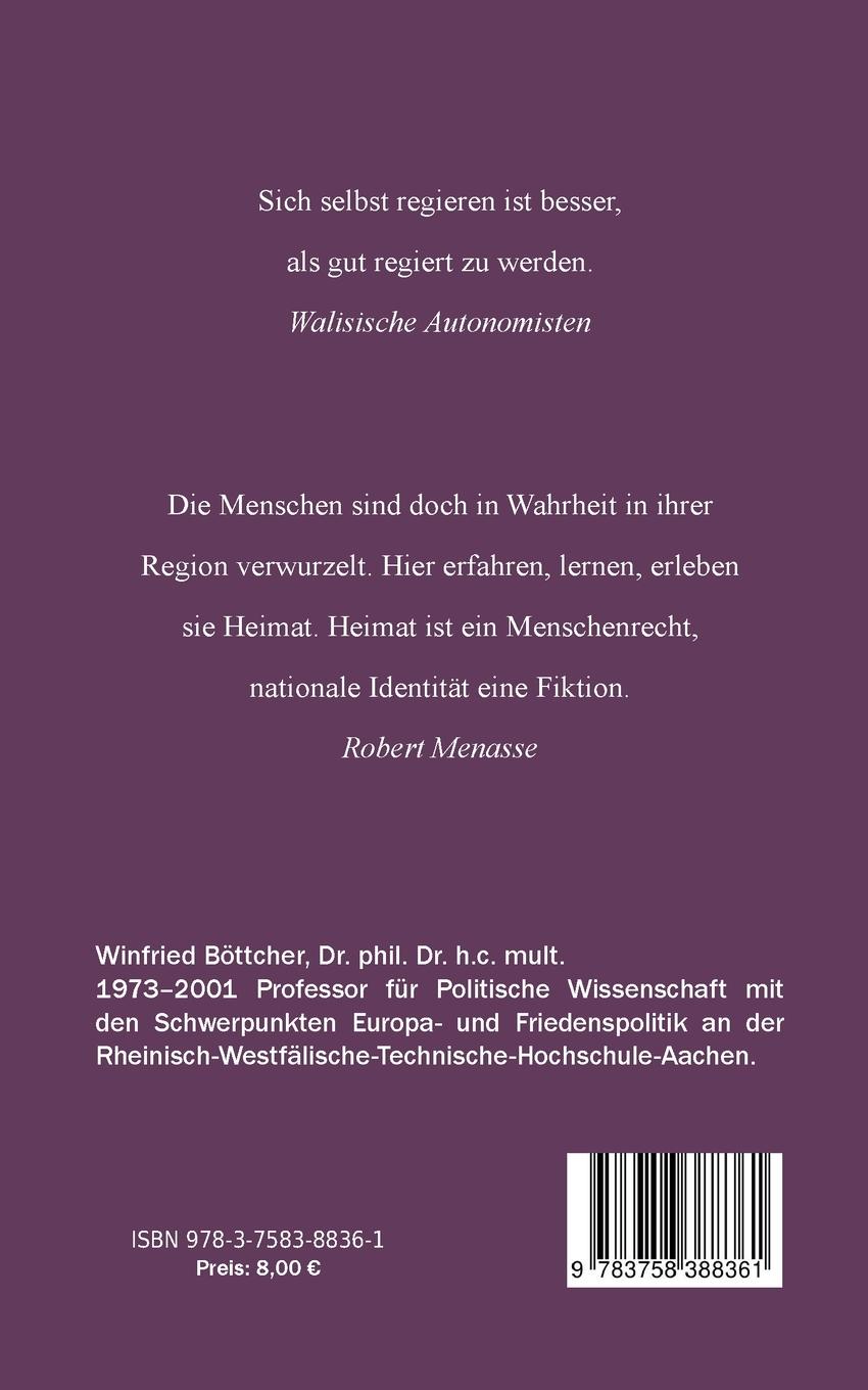 Rückseite: 9783758388361 | Europas Zukunft | Eine konkrete Utopie | Winfried Böttcher | Buch