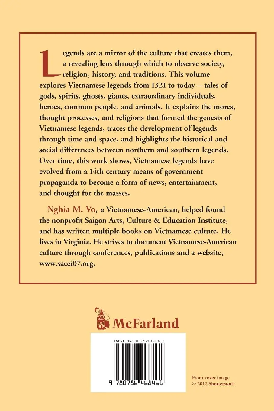 Rückseite: 9780786468461 | Legends of Vietnam | An Analysis and Retelling of 88 Tales | Vo | Buch