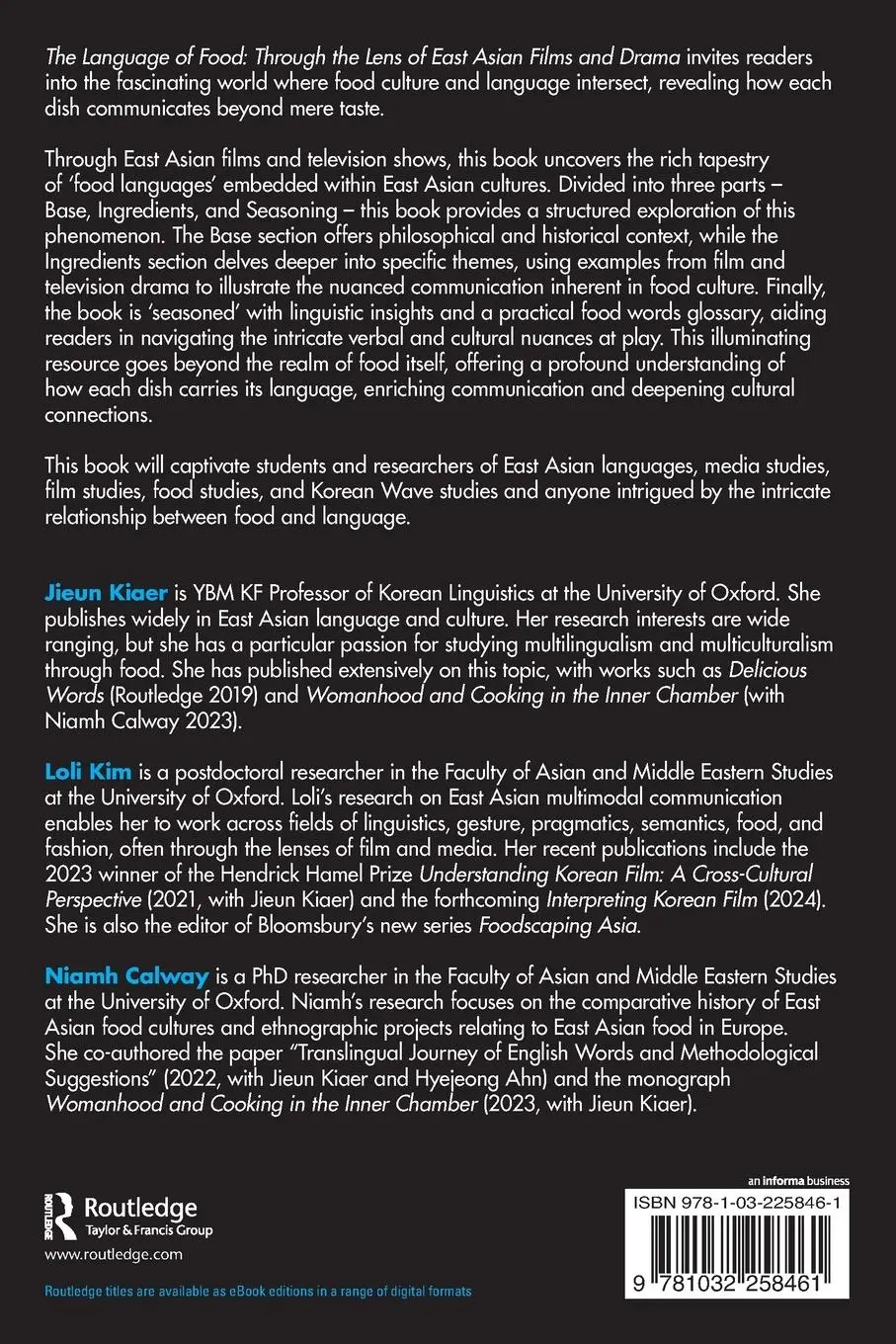 Rückseite: 9781032258461 | The Language of Food: Through the Lens of East Asian Films and Drama