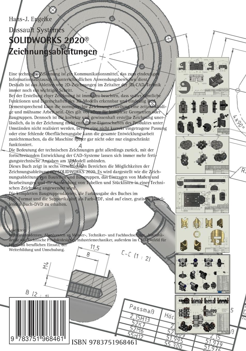 Rückseite: 9783751968461 | SOLIDWORKS 2020 Zeichnungsableitungen | Hans-J. Engelke | Taschenbuch