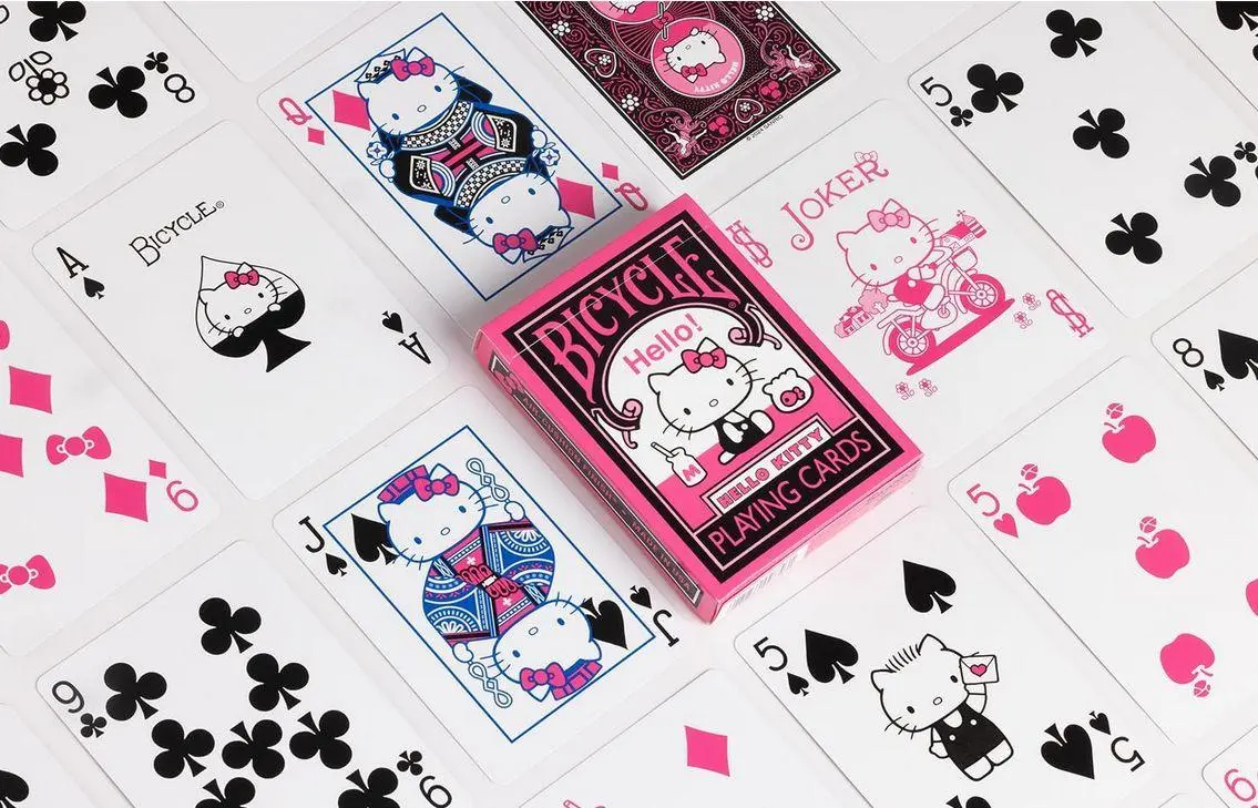 Bild: 73854098561 | Bicycle Hello Kitty - Black and Pink (Designer Spielkarten, Poker,...