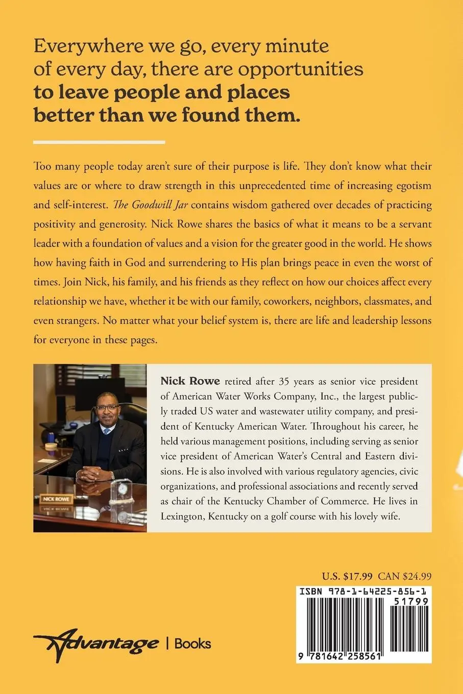 Rückseite: 9781642258561 | The Goodwill Jar | Reflections on Leadership and Legacy | Nick O. Rowe