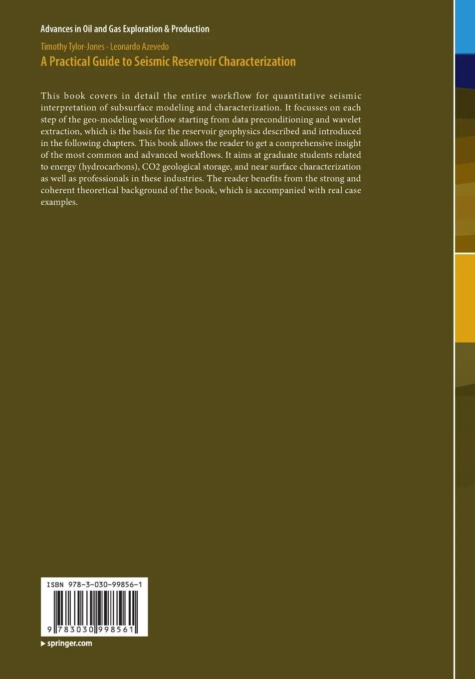 Rückseite: 9783030998561 | A Practical Guide to Seismic Reservoir Characterization | Taschenbuch