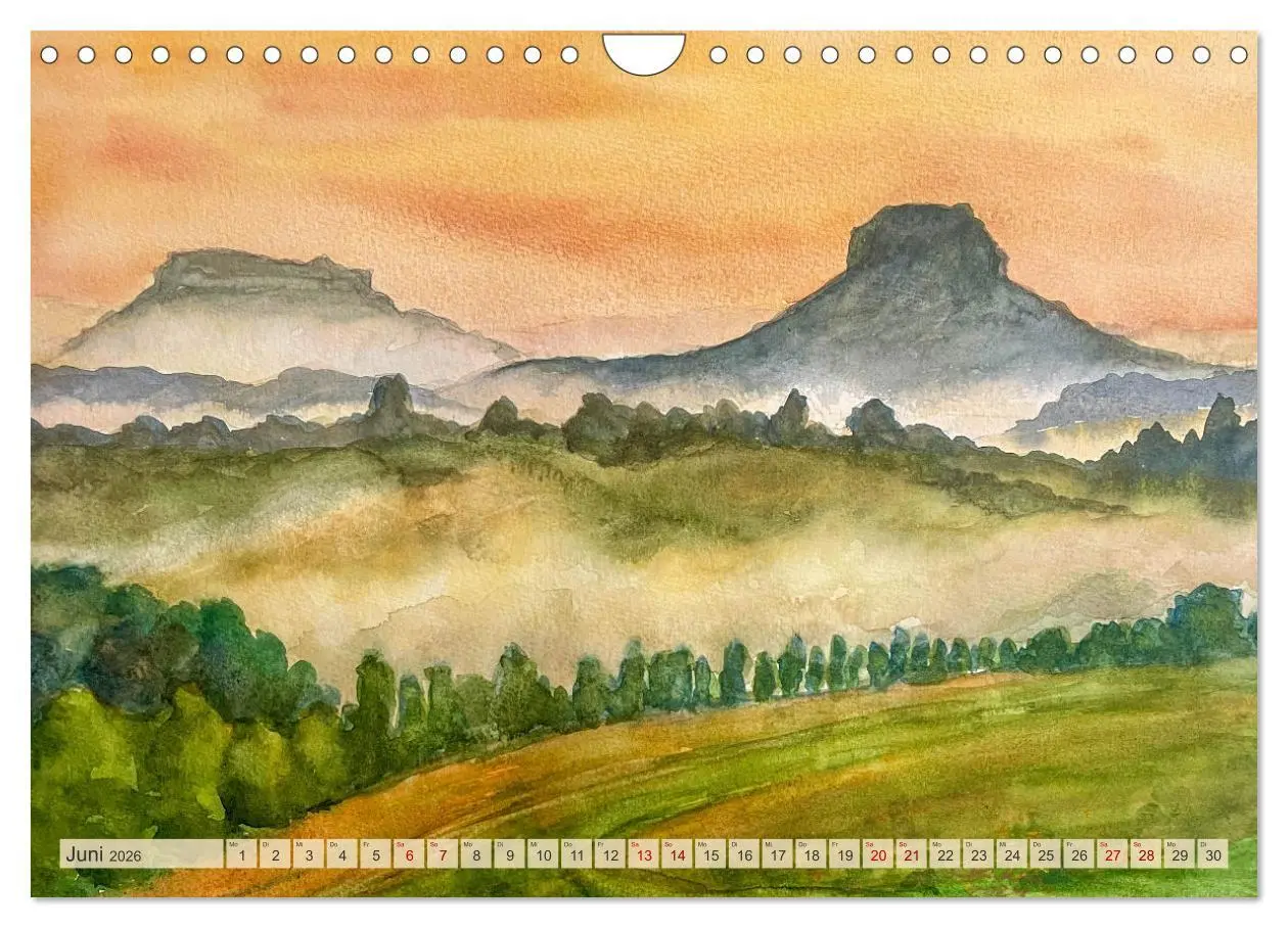 Bild: 9783457308561 | Dresden und das Elbtal - Ein Aquarellkalender von Claudia Pinkau...