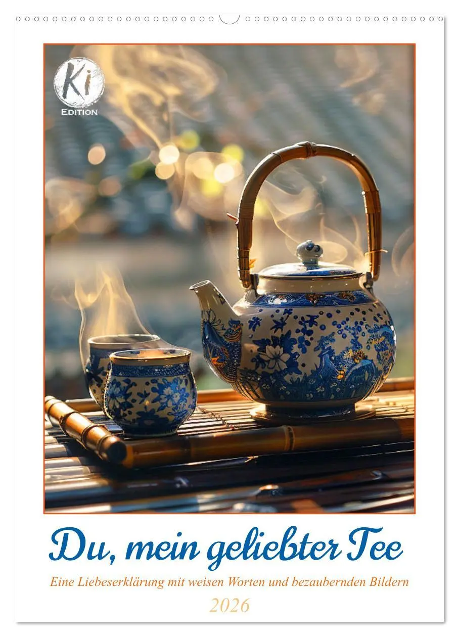Cover: 9783516258561 | Du, mein geliebter Tee (Wandkalender 2026 DIN A2 hoch), CALVENDO...