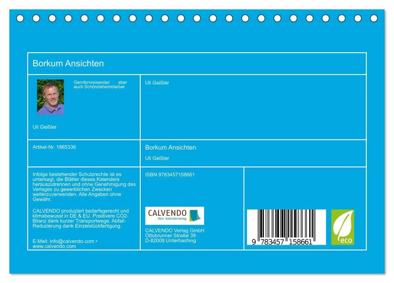 Bild: 9783457158661 | Borkum Ansichten (Tischkalender 2025 DIN A5 quer), CALVENDO...