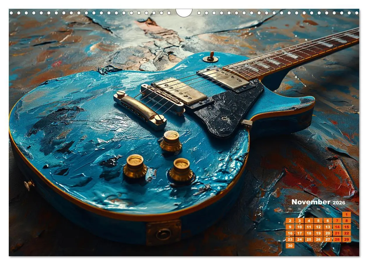 Bild: 9783457468661 | Sechs Saiten, Zwölf Monate - Der Gitarrenkalender (Wandkalender...