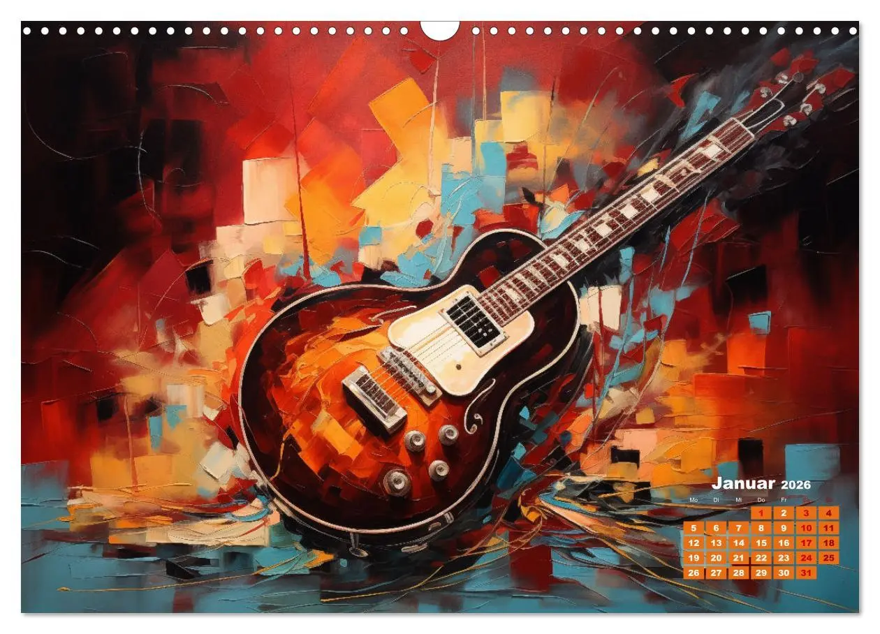 Bild: 9783457468661 | Sechs Saiten, Zwölf Monate - Der Gitarrenkalender (Wandkalender...