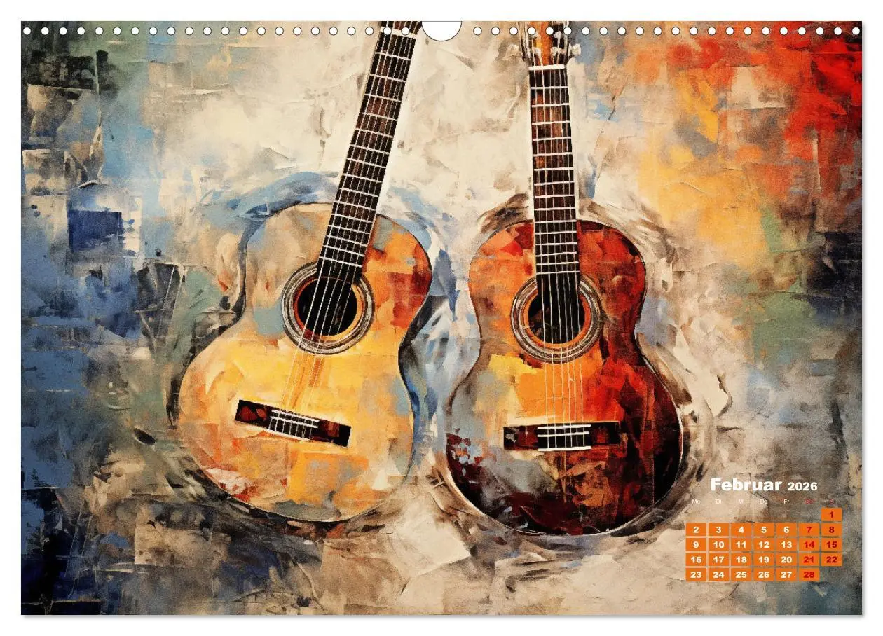 Bild: 9783457468661 | Sechs Saiten, Zwölf Monate - Der Gitarrenkalender (Wandkalender...