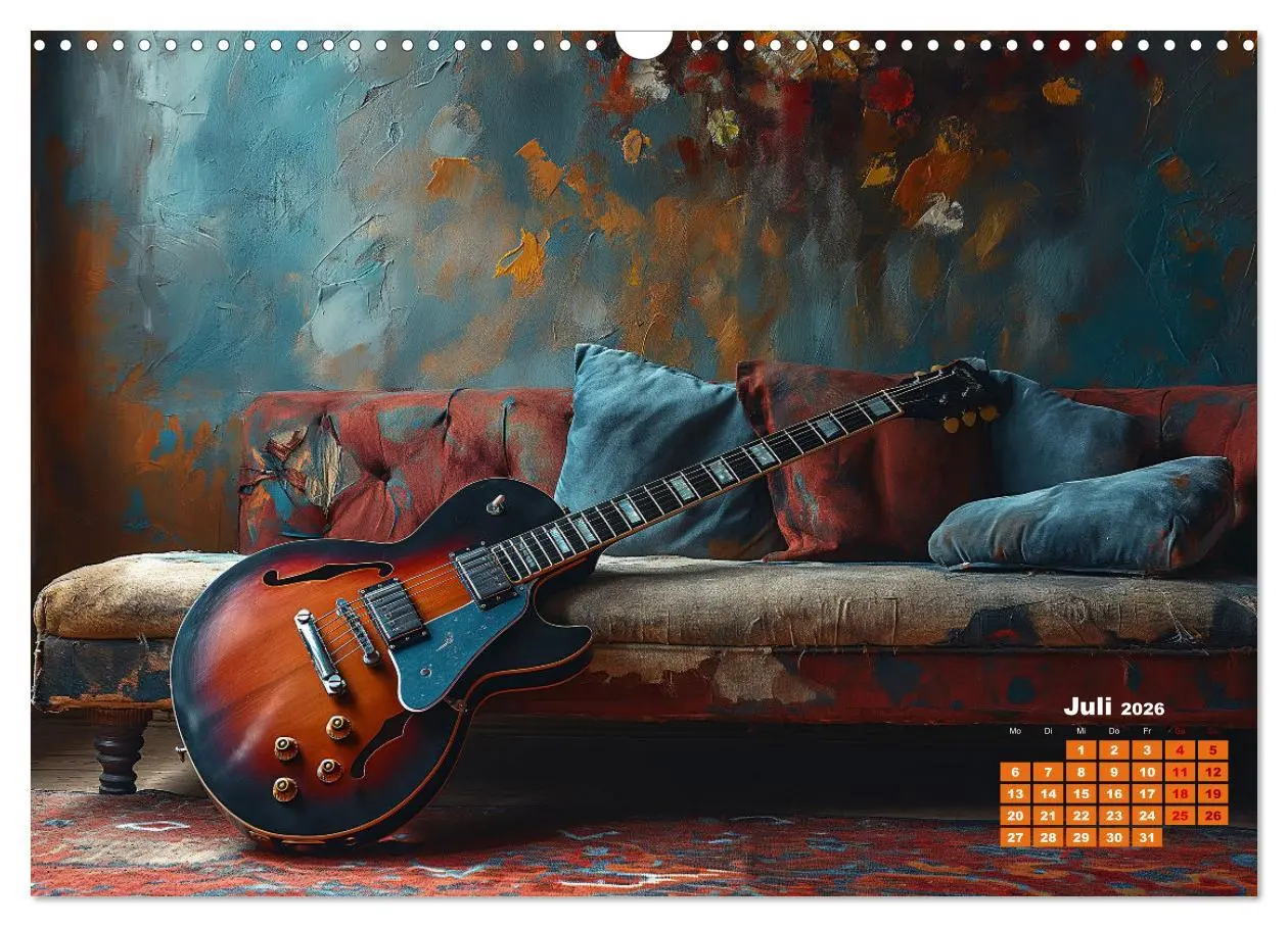 Bild: 9783457468661 | Sechs Saiten, Zwölf Monate - Der Gitarrenkalender (Wandkalender...