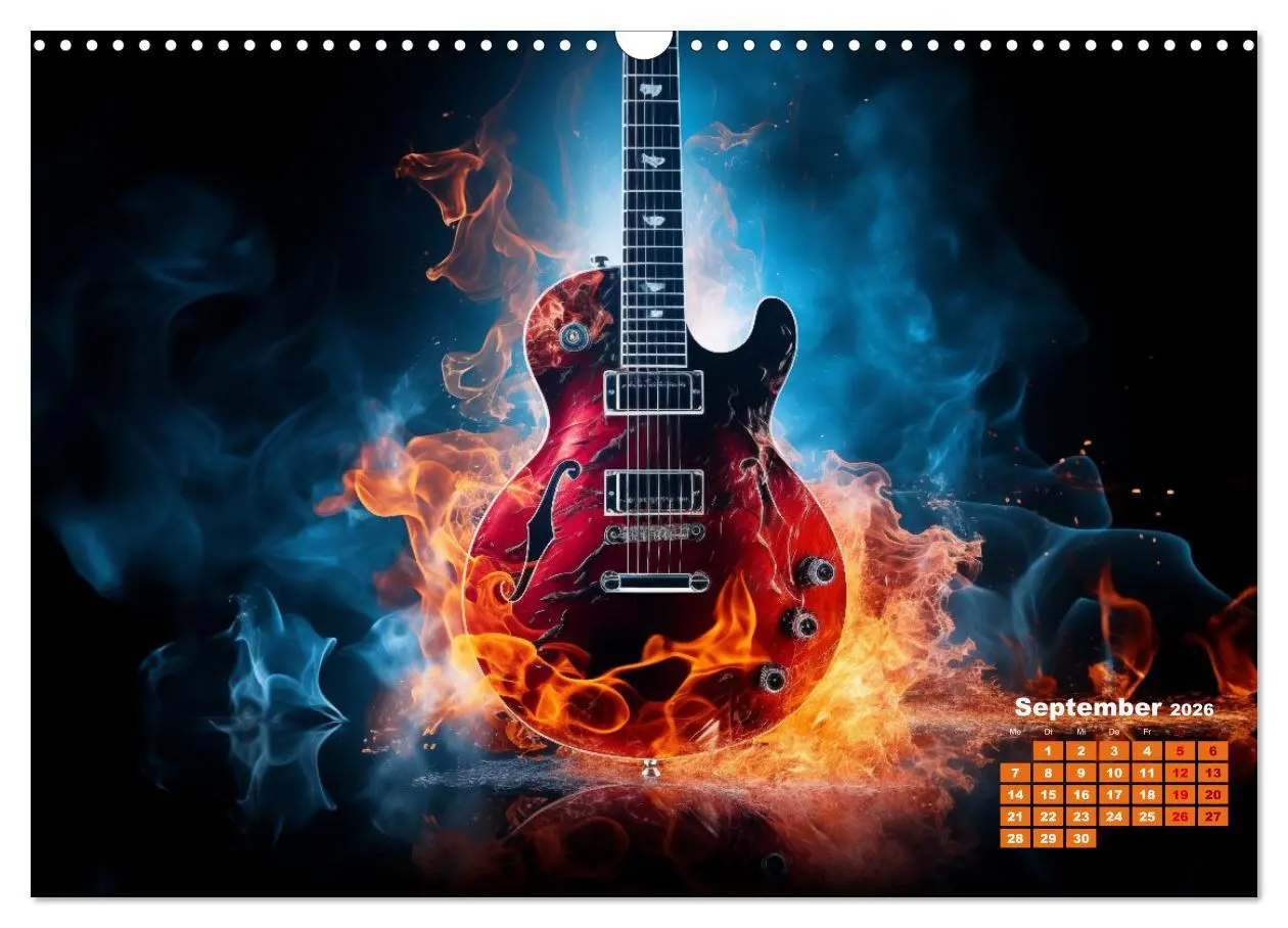 Bild: 9783457468661 | Sechs Saiten, Zwölf Monate - Der Gitarrenkalender (Wandkalender...
