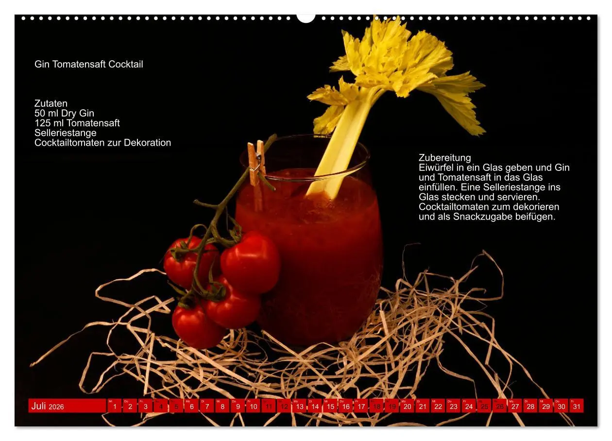 Bild: 9783457608661 | Faszination Gin Cocktails (Wandkalender 2026 DIN A2 quer), CALVENDO...
