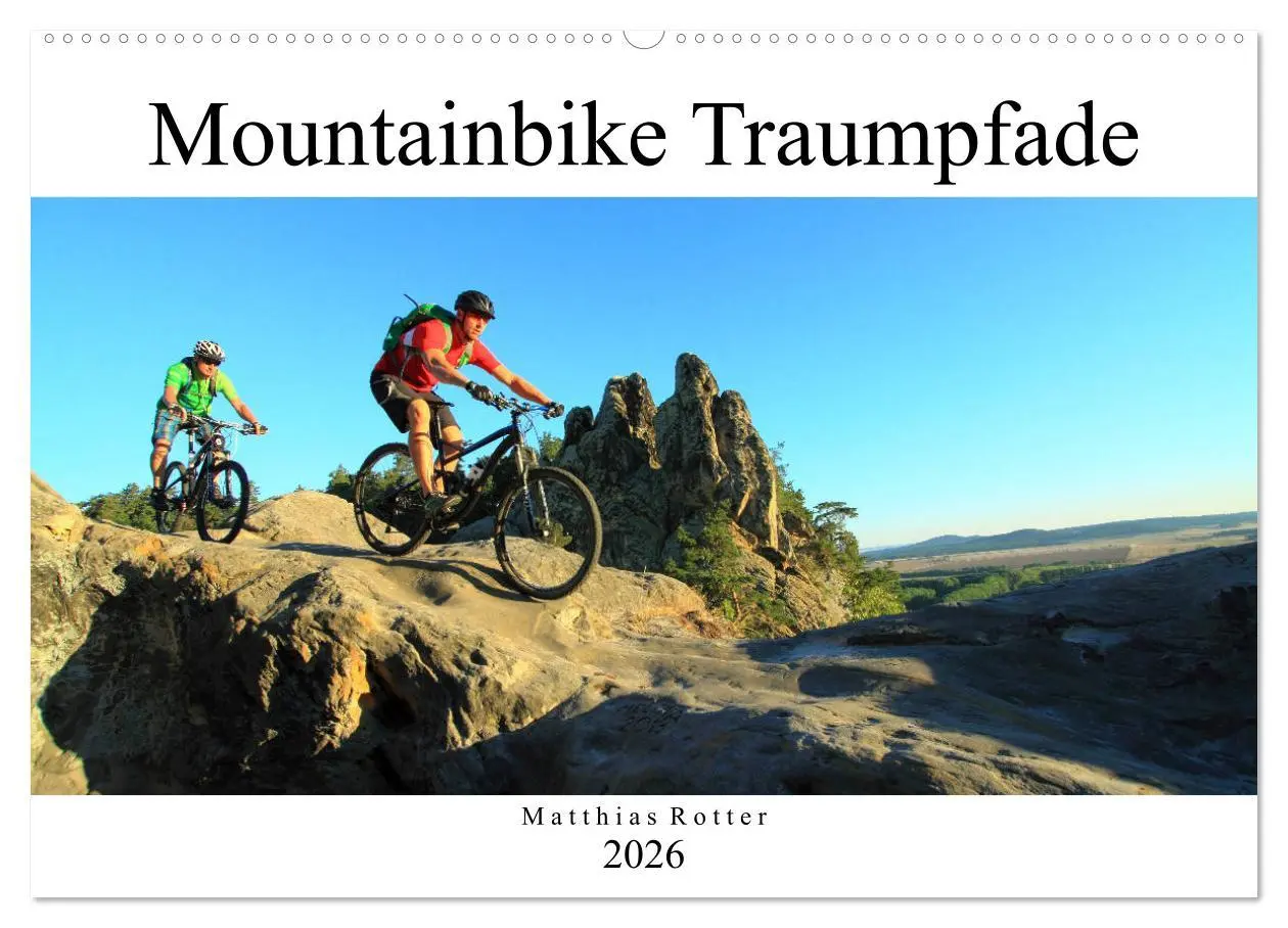 Cover: 9783457848661 | Mountainbike Traumpfade (Wandkalender 2026 DIN A2 quer), CALVENDO...