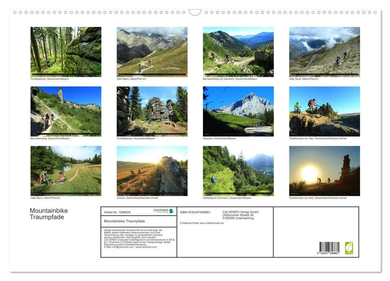 Bild: 9783457848661 | Mountainbike Traumpfade (Wandkalender 2026 DIN A2 quer), CALVENDO...