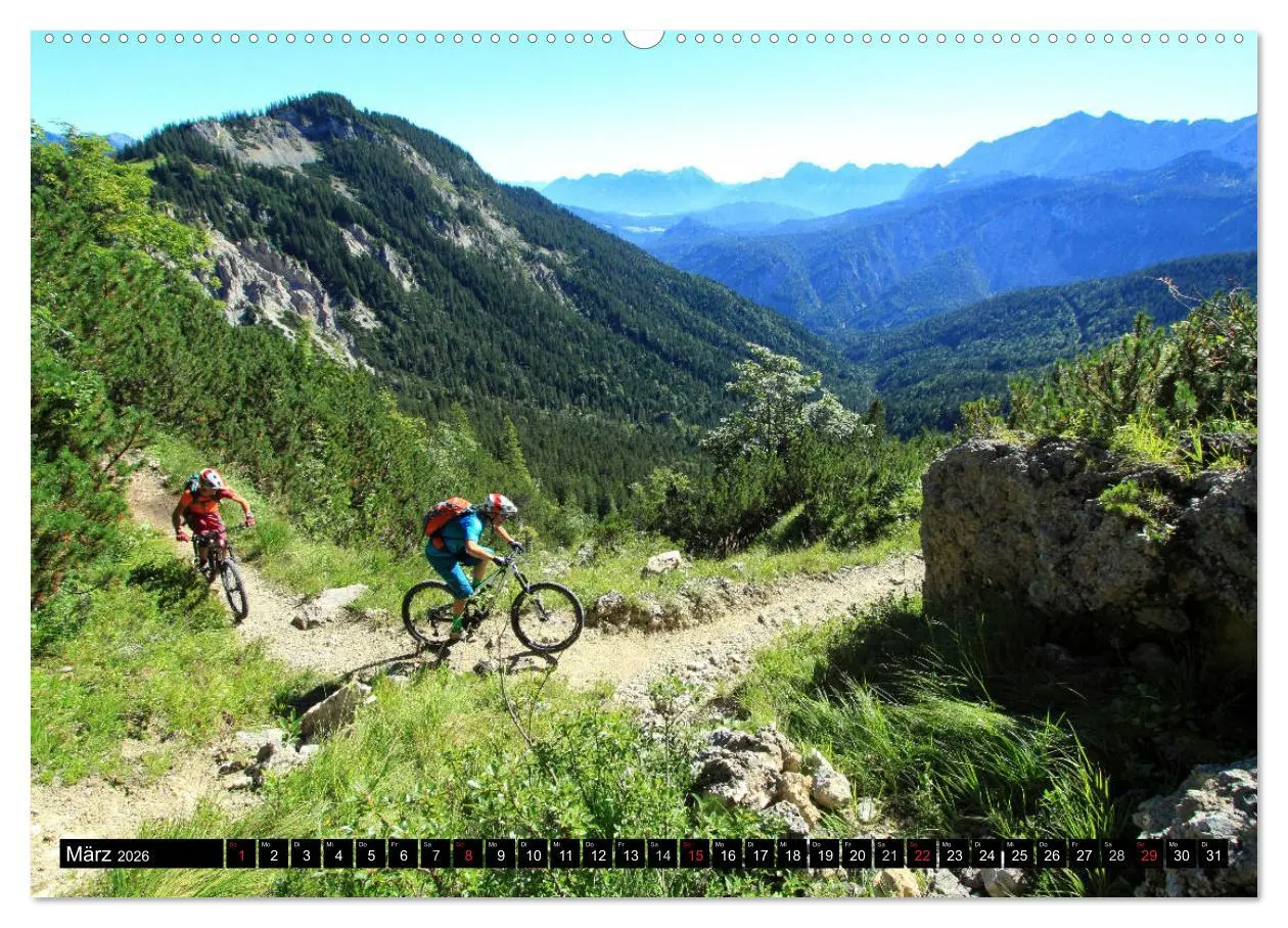 Bild: 9783457848661 | Mountainbike Traumpfade (Wandkalender 2026 DIN A2 quer), CALVENDO...