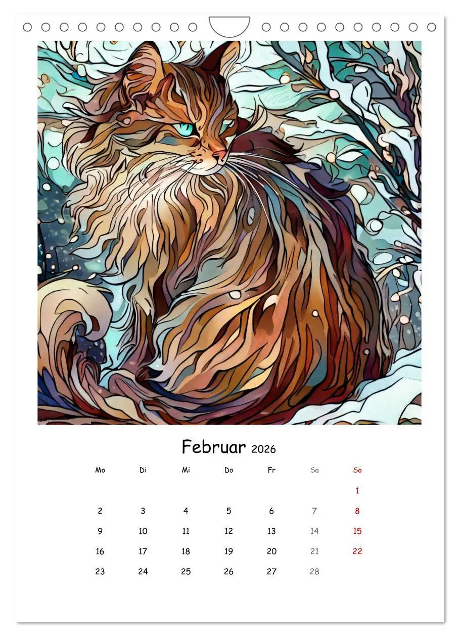 Bild: 9783516318661 | Jugendstil Katzen (Wandkalender 2026 DIN A4 hoch), CALVENDO...