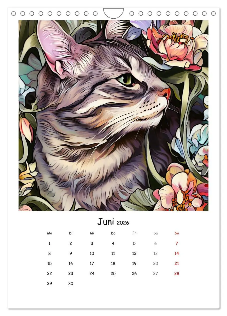 Bild: 9783516318661 | Jugendstil Katzen (Wandkalender 2026 DIN A4 hoch), CALVENDO...