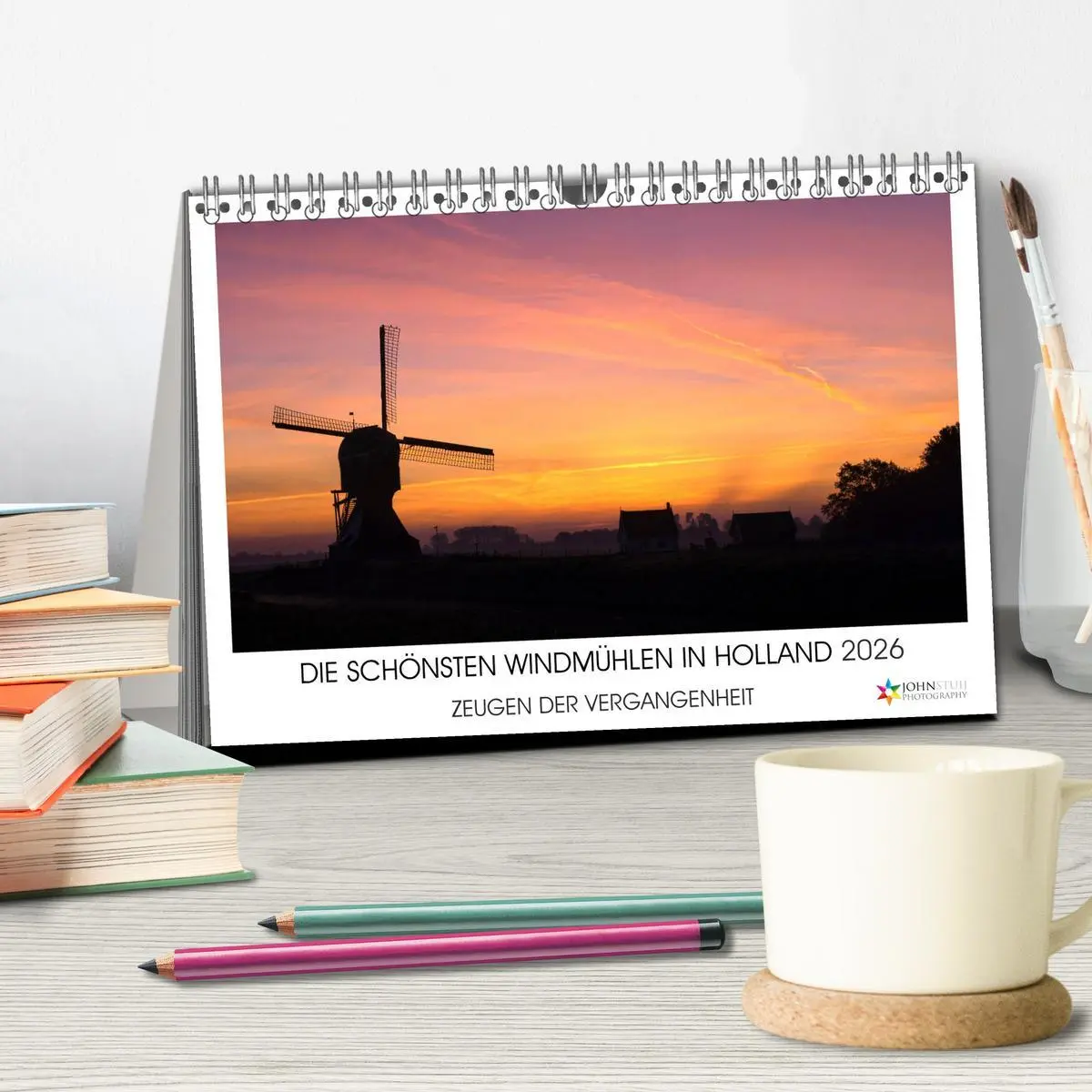 Bild: 9783457908761 | DIE SCHÖNSTEN WINDMÜHLEN IN HOLLAND 2026 (Tischkalender 2026 DIN A5...