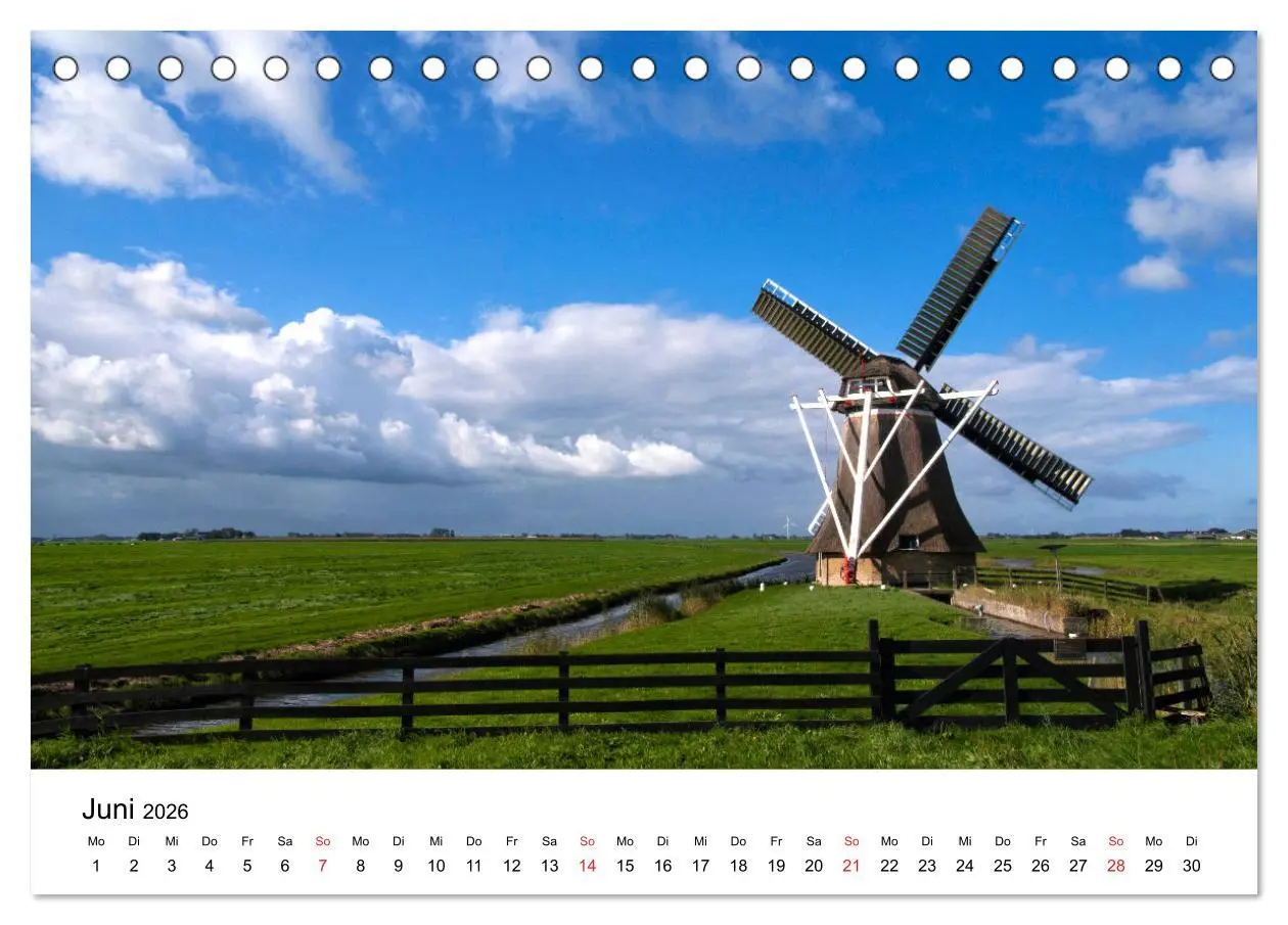 Bild: 9783457908761 | DIE SCHÖNSTEN WINDMÜHLEN IN HOLLAND 2026 (Tischkalender 2026 DIN A5...