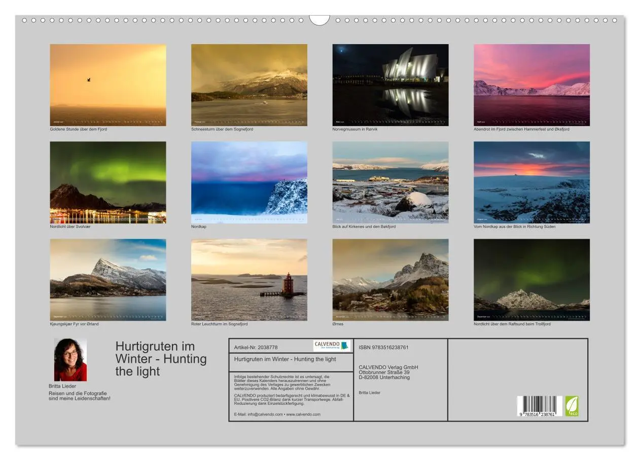 Bild: 9783516238761 | Hurtigruten im Winter - Hunting the light (Wandkalender 2026 DIN A2...